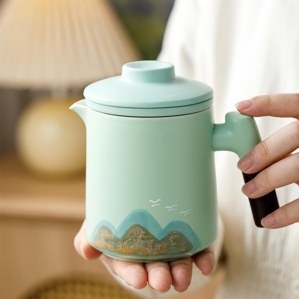 Merchandise Thousands of Miles of Jiangshan Guochao Business Tea Set Celebration Gifts Gift Boxes Can be Printed