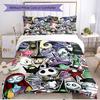 3pcs Duvet Cover Set (1*Duvet Cover + 2*Pillowcase, Without Core), The Nightmare Before Christmas Print Soft All‑Season Bedding Set, Home Bedroom Deco