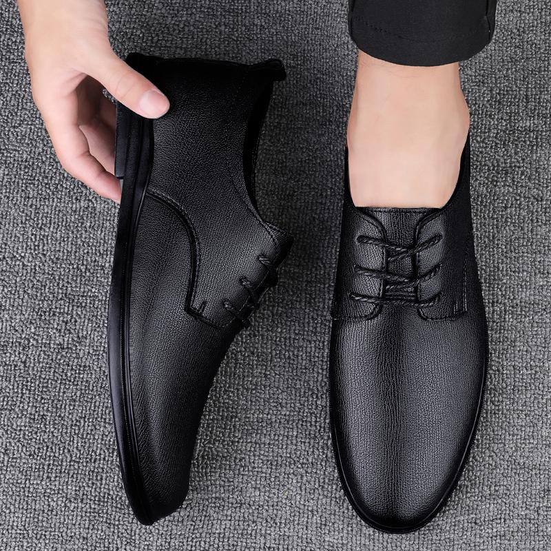 Fashionable men's leather shoesBusiness casual Casual Shoes For Men Flat Platform Walking Shoes Outdoor Footwear Loafers
