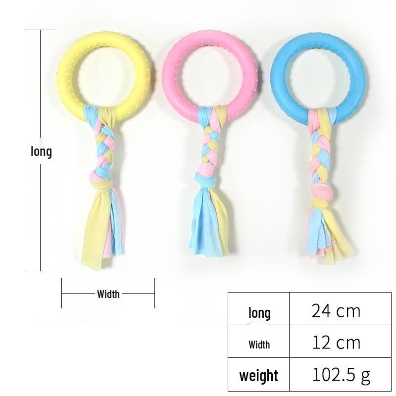 Eco-Friendly Indestructible Pet Dog Toys - Bite-Resistant Cotton Rope Fabric Molar Strips