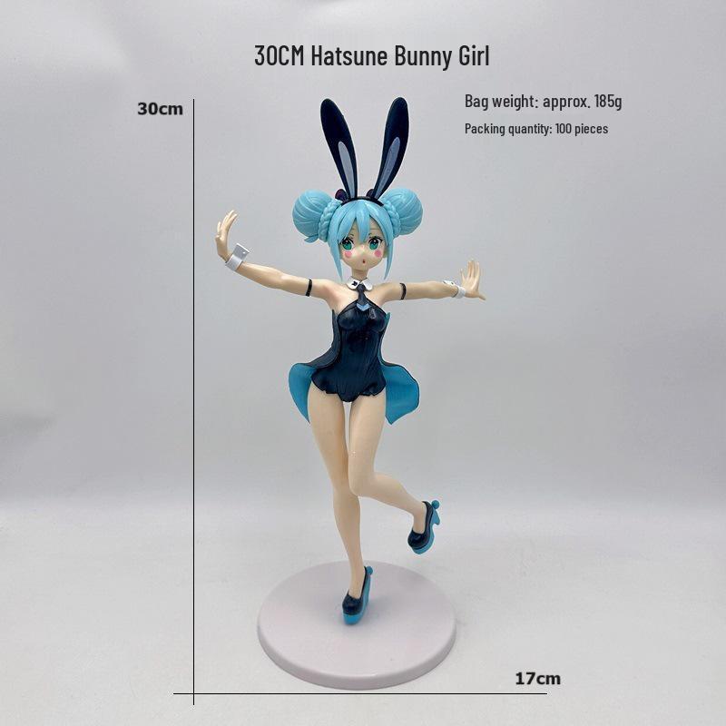 Hatsune Miku 30CM Bunny Girl Anime Figure 2D Model Ornament