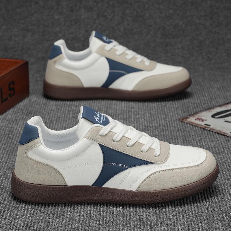 

Мужской тренд Весна 2025: Универсальные повседневные кеды на толстой подошве с нескользящей подошвой 43 синий/кремовый