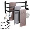Schwarzer Aluminium-Handtuchhalter 40 cm