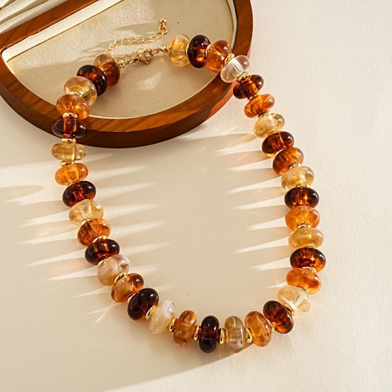 Bohemian Kleurrijke Acryl Kralen Choker Ketting Voor Vrouwen Mode Statement Sleutelbeen Ketting Esthetische Y2K Nek Sieraden