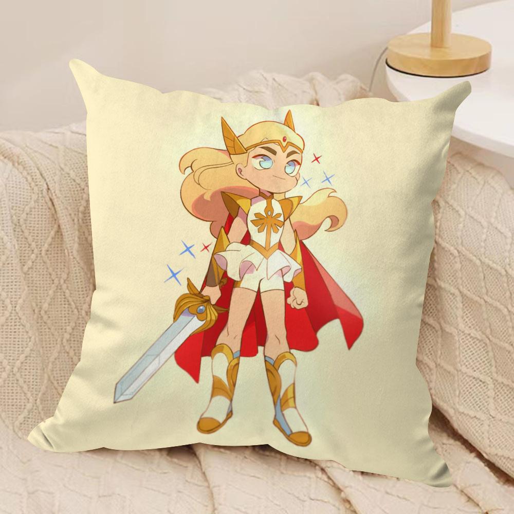 She R-Ra Princesses Of Power Cushion Cover Soft Plush Fabric Double-Sided Printed Sofa Cushion Cover For All Seasons Home Decor