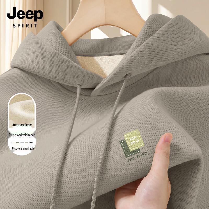 JEEP SPIRIT Herren 2025 Herbst/Winter Fleece-Kapuzenpullover