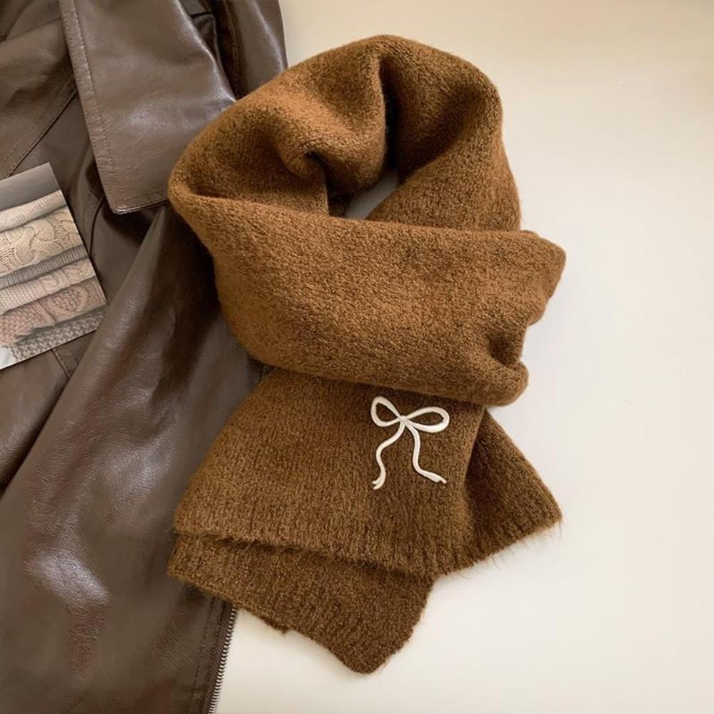 Thicken Knit Scarf Soft Neckerchief New Cross Scarf Women