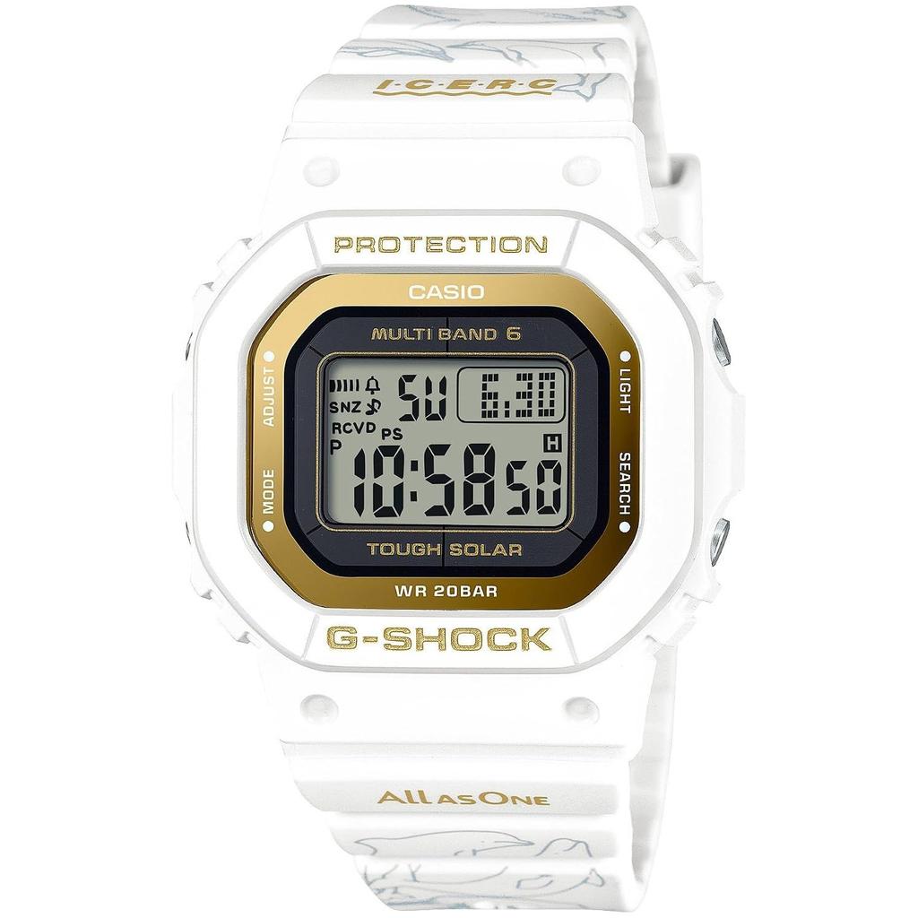 Casio Wristwatch G-Shock Love Sea Earth Aisearch Japan Collaboration Model Radio Solar GMD-W5601K-7JR Ladies White Gold