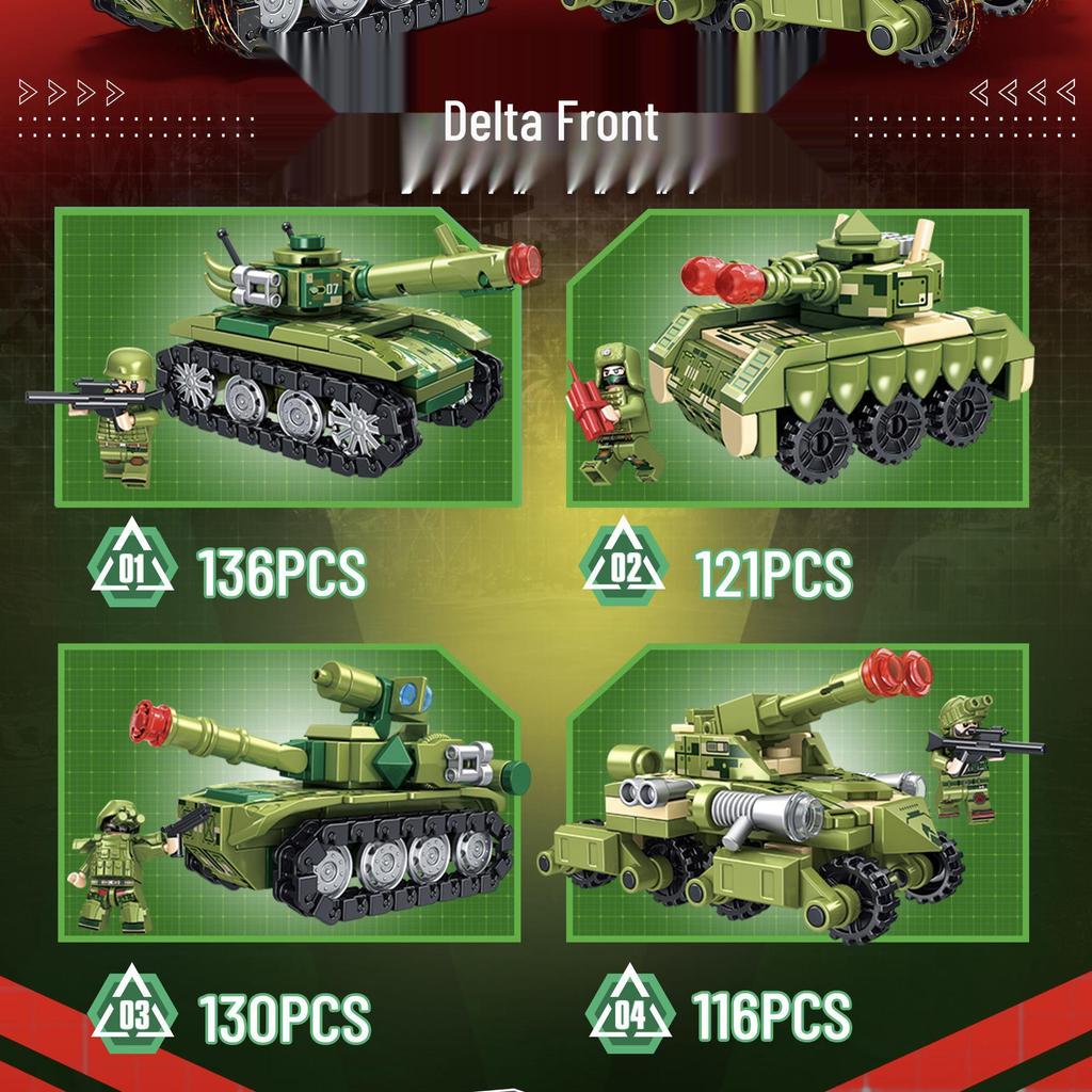 Educational Military Tank Building Blocks Toy for Kids