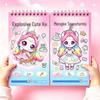 Adorable Keke DIY Scratch Painting Sticker Book for Kids: Craft, Dress-up, and Quiet Activities