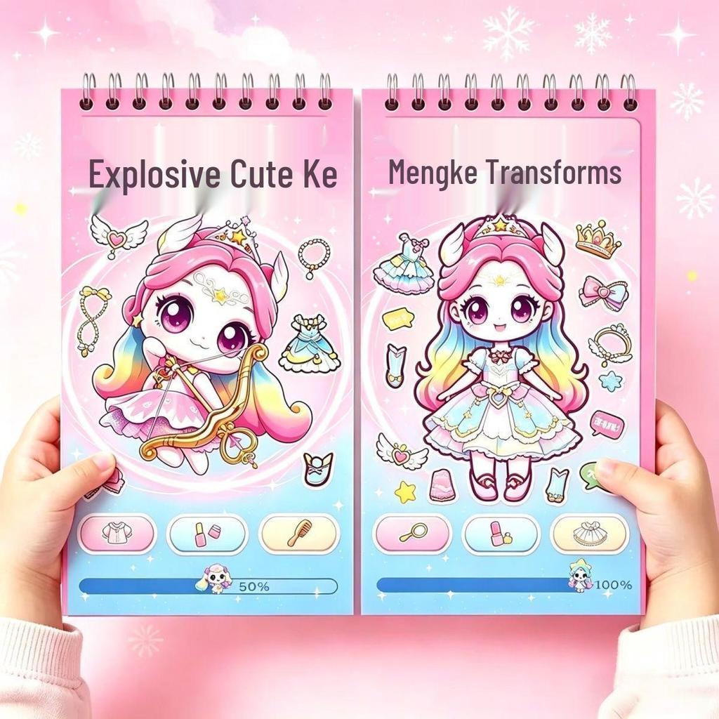 Adorable Keke DIY Scratch Painting Sticker Book for Kids: Craft, Dress-up, and Quiet Activities