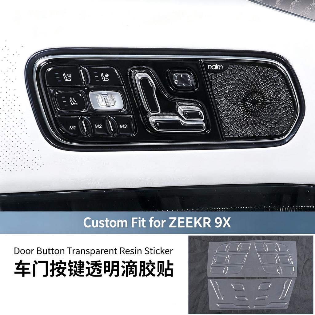 FOR ZEEKR 9X Silicone Patch for Central Control Buttons Interior Seat Buttons, Anti Scratch and Anti Drip Decorative Accessories