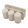 Toothbrush Holder Wall Mounted Multi Functional Toothbrush Toothpaste Dispenser for Bathroom