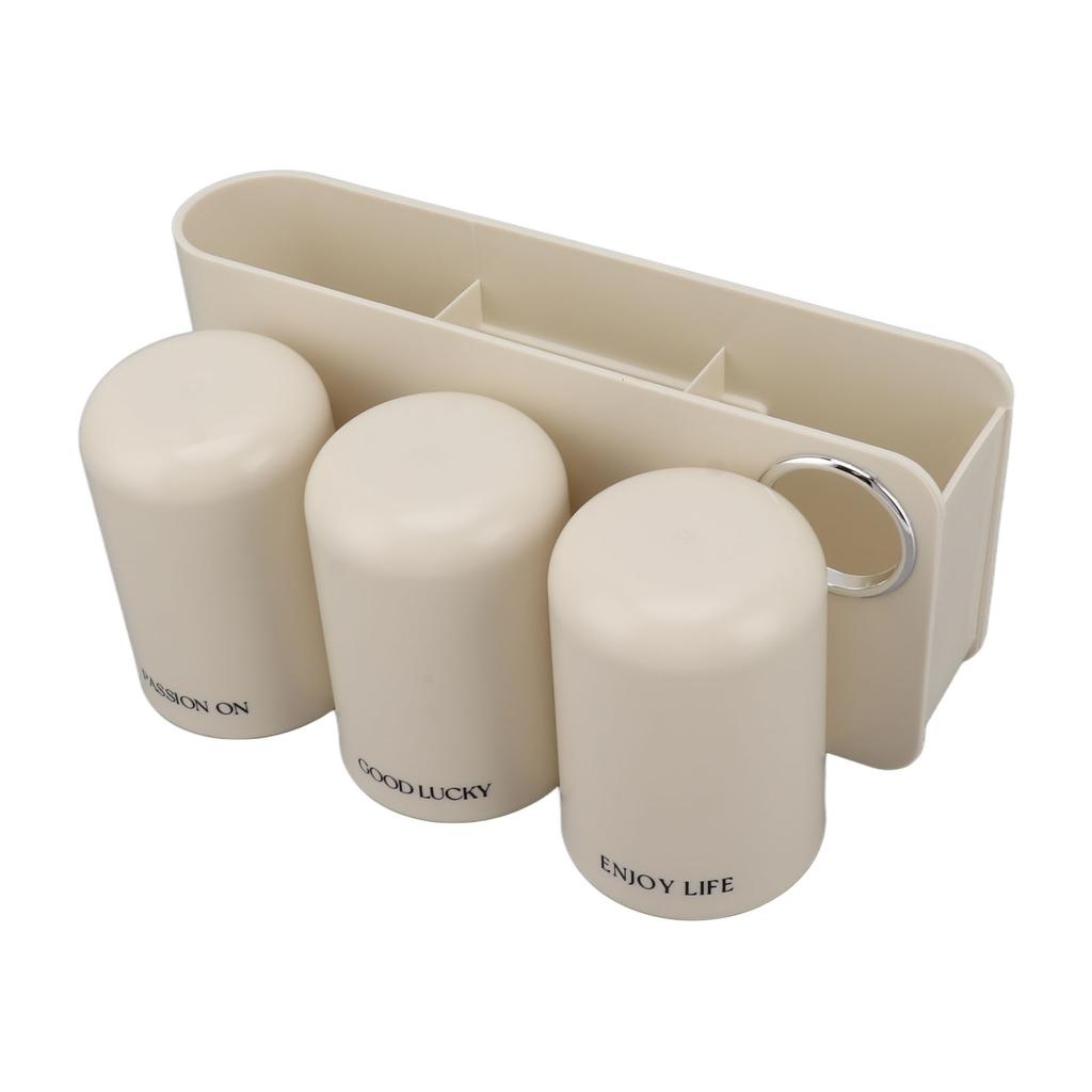 Toothbrush Holder Wall Mounted Multi Functional Toothbrush Toothpaste Dispenser for Bathroom
