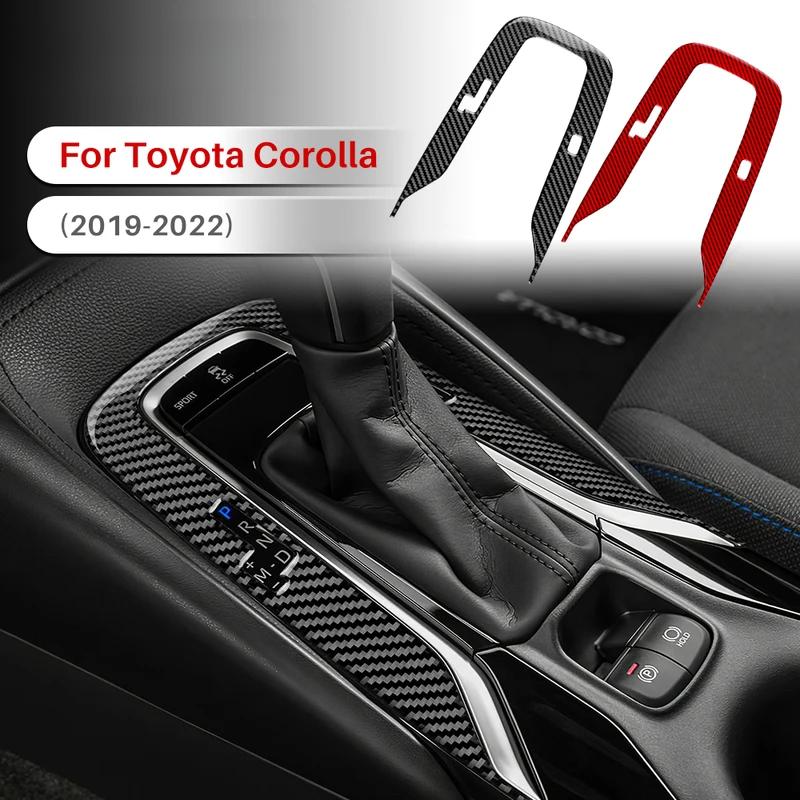 Real Soft Carbon Fiber RHD LHD Sticker For Toyota Corolla 2019 2020 2021 2022 2023 2024 Center Console Gear Shift Accessories.