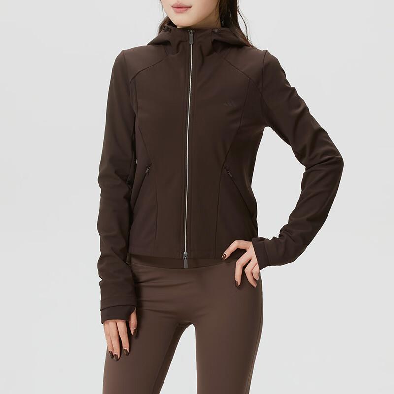 Adidas Hooded Sports Running Zip Long Sleeve Jacket Women Jackets KH2669