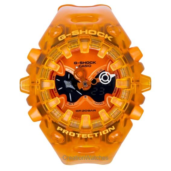 Casio Men's Orange G-Shock Resin Strap Analog Digital Dial Quartz Ga-V01ske-4A 200M Watch