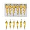 6pcs Painted Christmas Gourd String Pendant Reusable Xmas Tree Ornaments  Wedding Party