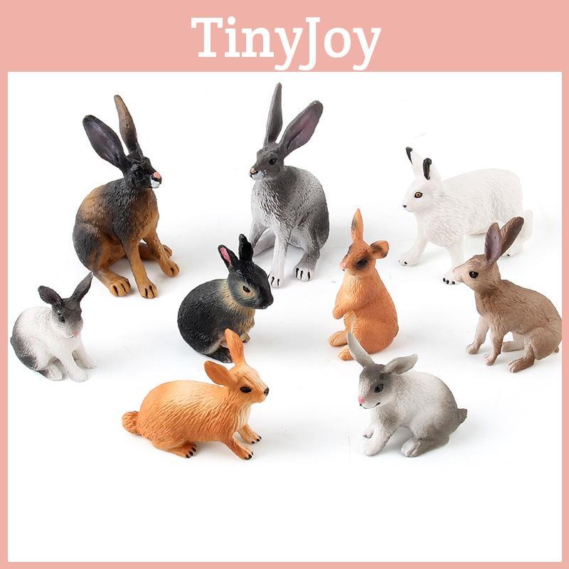 Lifelike Pvc Rabbit Figurine Collection Various Colors Ideal For Home Decor And Cakes
