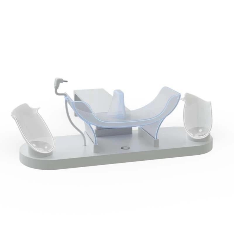 

Multifunctional Charging Dock Holder Charging Base for Meta Quest 3S MQ 3/3S Glasses and Controller with LED Light Feature белый