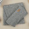 New children's scarves men's and women's hoarding neck protection knitted scarves autumn and winter solid color scarves large