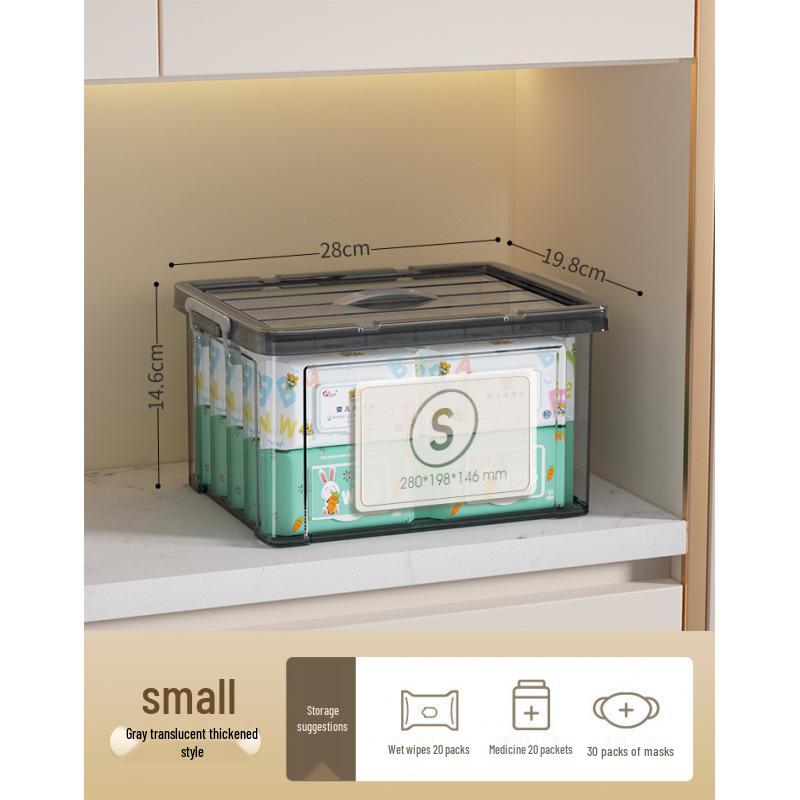 Transparent Large-Capacity Storage Box for Clothes, Toys, Snacks, and More