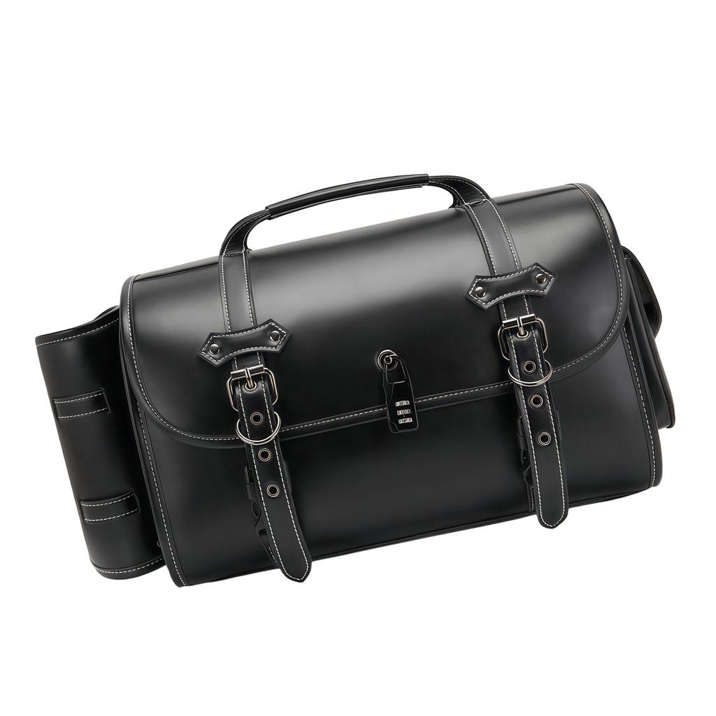 Motorcycle Tail Bag Seat Bag Saddlebags Luggage Bag Multifunctional PU Leather Motorbike Helmets Bag Storage Bag