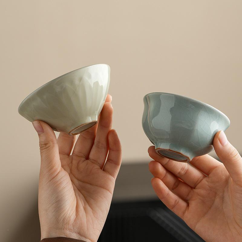 Ru Kiln Tea Cup & Bowl Gift Set for Home, Host, or Business Souvenir