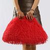 Yogodlns Dopamine-style Fluffy Tassel Bag Y2K Plush Clutch Bag Candy-colored New Year Women's Purse Festival Dinner Dress Clutch Handbags