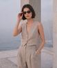 Tuditeo Mon Tinted Lightweight Horn-Rimmed Geek Chic Sunglasses Nylon Tinted Lenses C4 Khaki