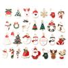 Random 20Pcs/Lot or 50Pcs/Lot Mix Size 96 Style Alloy Metal Christmas Drop Oil Charms Gold Pendant For DIY Bracelet Necklace Jewelry Making