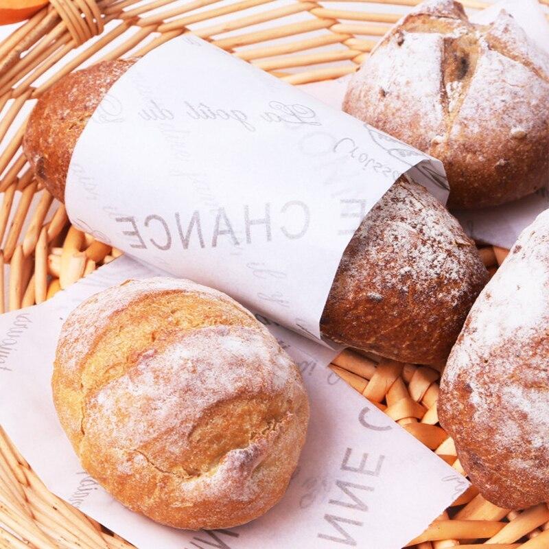 100pcs Oilproof Wax Paper Cake Bread Food Wrapper Disposable Burger Fries Baking Wax Paper Dinner Plate Greaseproof Pad Paper
