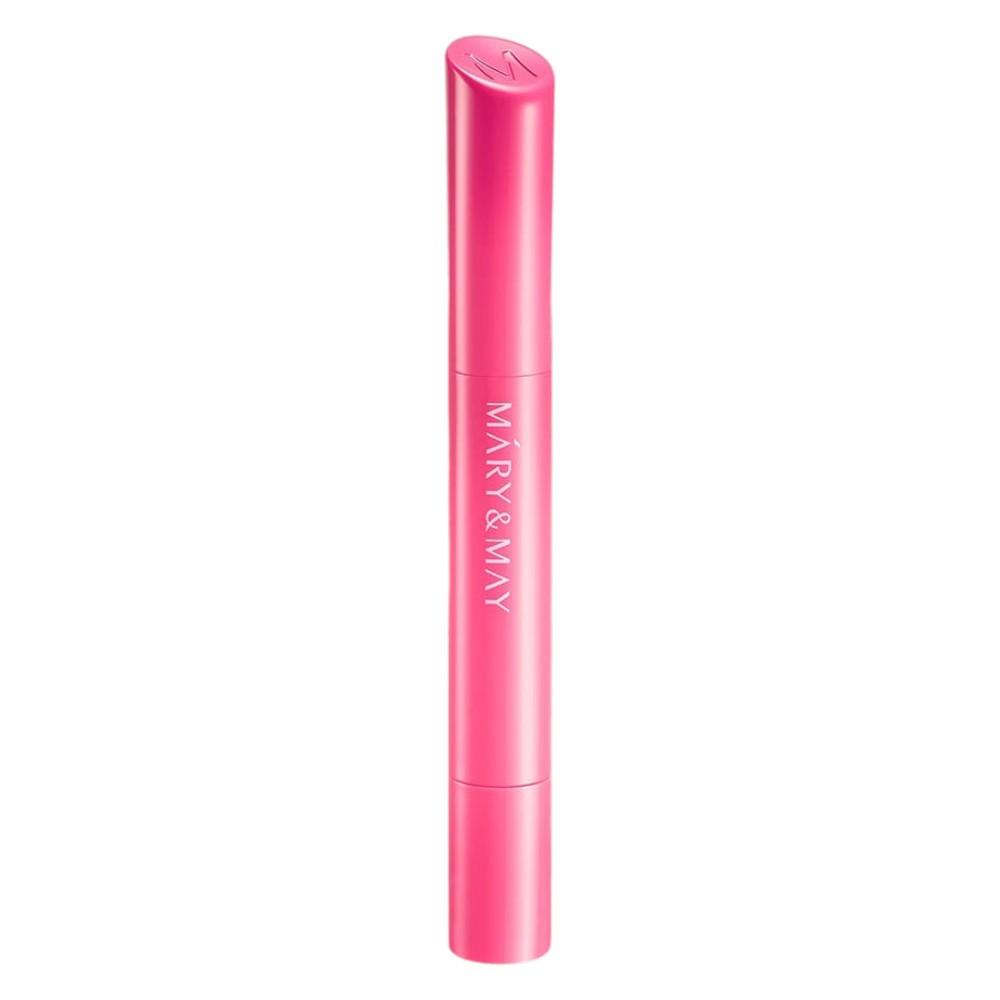 Mary&May Blooming Glow Lip 1.7g - 02 Ruby Blossom (High-Shine Tinted Melting Lip Balm, Vegan Volumizing Lip Gloss Stick)