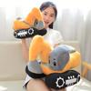 Simulation Tractor&Excavator Plush Toys Kawaii Car Dolls Stuffed Soft Vehicle Pillow Creative Christmas Birthday Gift for Kids