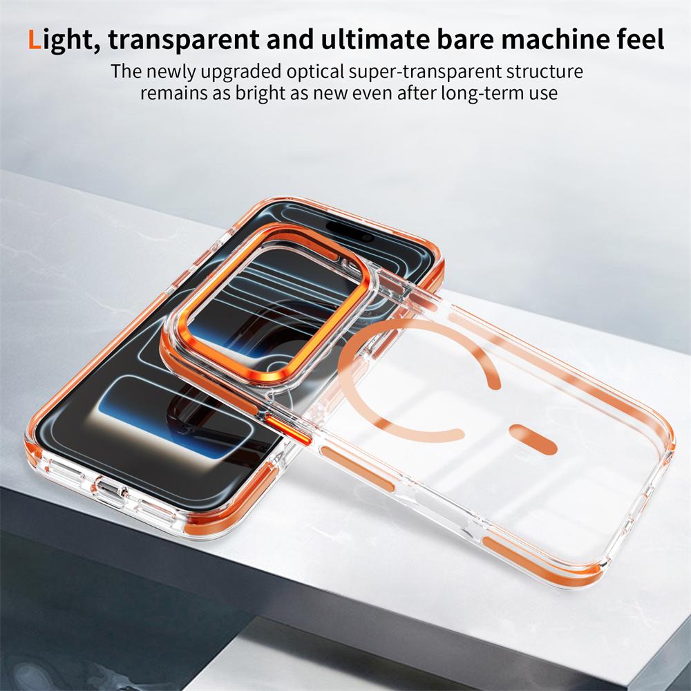 For Magsafe Wireless Charging Clear Phone Case For iPhone 17 16 15 14 13 Pro Max Plus Air Magnetic Transparent Back Cover