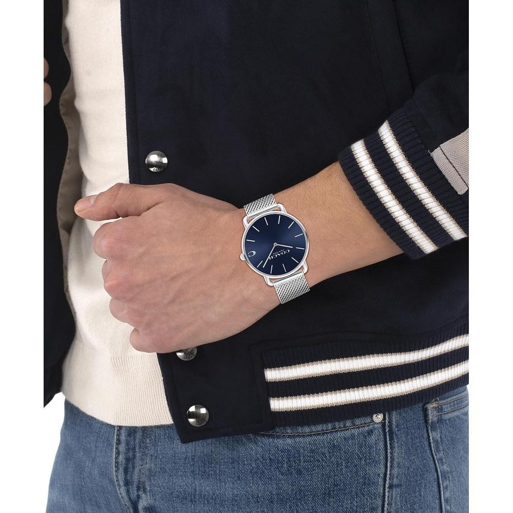 Coach Elliot Men's Watch Modern Minimalism Artistic Flair Water-Resistant Silver Mesh Bracelet