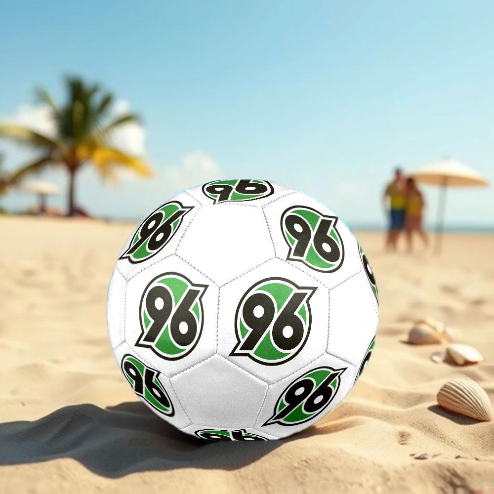 Hannover 96 FC Size 5 Soccer Ball, Machine-Stitched PVC, Durable & High Bounce, All Ages Fit, Fan Merchandise, Matches & Outdoor Use.