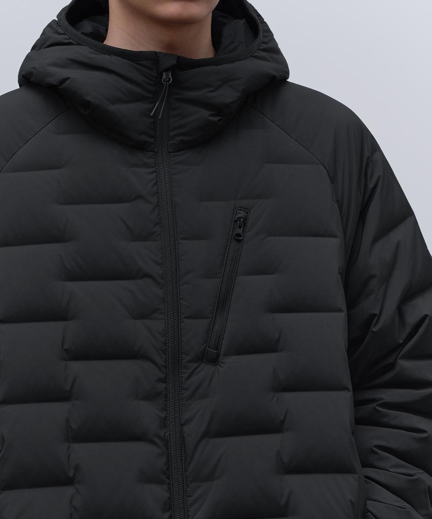Musinsa Standard Brick Line Hooded Light Down Jacket [Black]