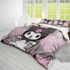 Heimtextilien Dreiteilig Lila Kulomie Cartoon Digitaldruck Steppdecke Kissenbezug Bettwäsche