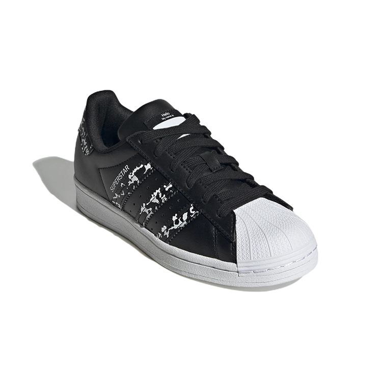 Adidas Originals Superstar Kinder Strapazierfähige Low-Top-Sneaker Kinder-Sneaker Schwarz Weiß GW4069