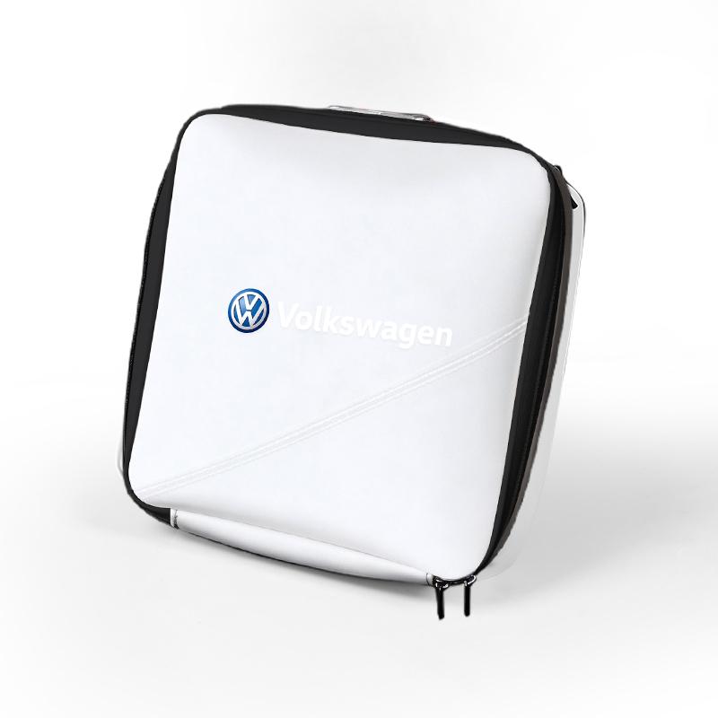 VW Car Rechargeable Gun Storage Box Leather Organizer Case For VW GTI Polo Golf MK6 Passat B6 Tiguan Arteon Jetta T-ROC ID.4 CC zf8