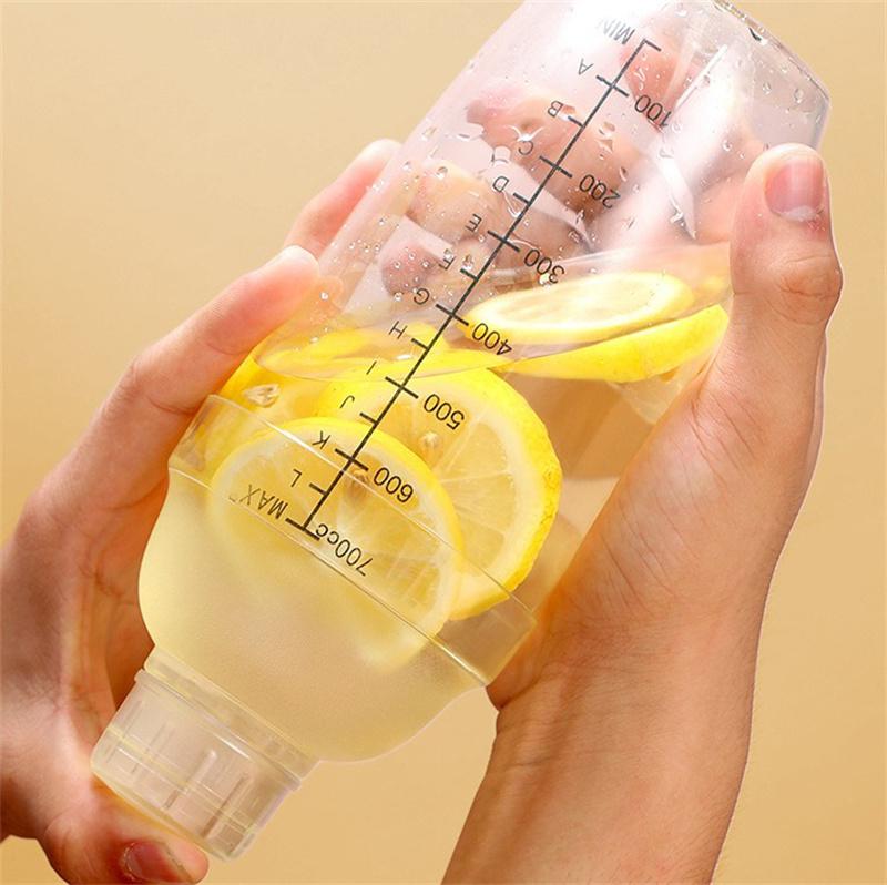 PC Resin Cocktail Shaker Martini Hand Shaker Cup with Scales 350ml/500ml/700ml/1000ml Milk Tea Wine Drink Shaker Mixer Bar Tool