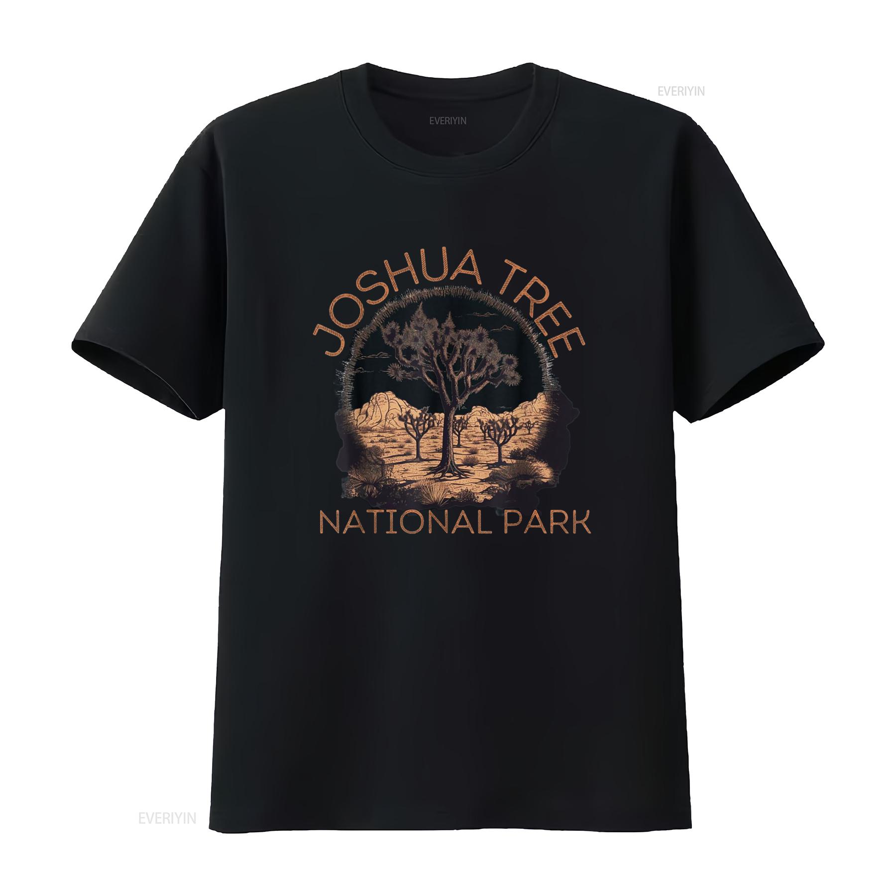 

Joshua Tree National Park Landscape T Shirt vintage Washed Soft Casual Breathable Slightly designer clothes Stretched homme 4XL