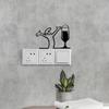 Line Figure Modern Metal Poster For Living Room Bedroom Switch Sticker Easy Hang Installation