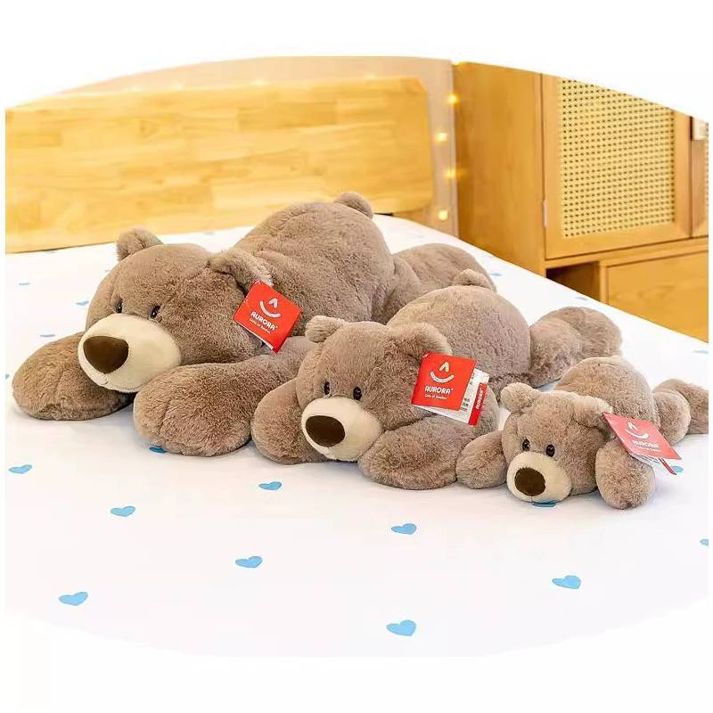 Cute Plush Bear Toy Hug Pillow With Prone Design Suitable For Childrens Gifts