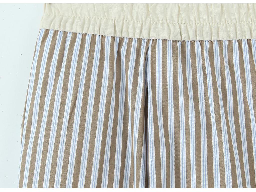 2025 Spring Women's European & American Style Halter Neck Sleeveless Top & Long Pants Set