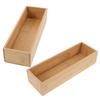 2 Stück Bambus Aufbewahrungsbox Organizer Box Kleine Ausstellungsbox Bastelaufbewahrung Behälter Home Organisation Schubladeneinteiler Holzbox