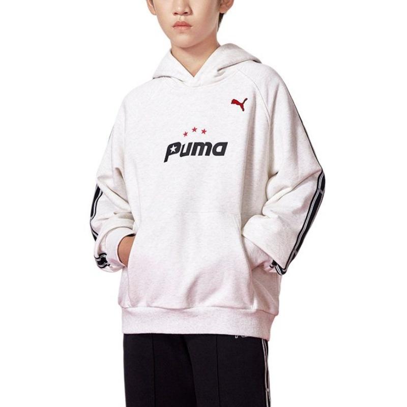 Puma American Vintage Color Block Sports Hoodie Long Sleeve Kids hoodies 950559-01 120