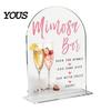 Table Number Plates Arch Wedding Numbers, 1-10 Place Cards with Stands, Holders Clear Acrylic Signs for Receptions, Parties, Anniversaries,
