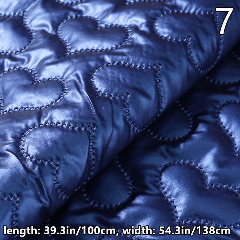 Thick Padded Quilted Faux Leather Heart Embossing Artificial PU Leather Fabric For Sewing Furniture Sofa Car Bag DIY Upholstery